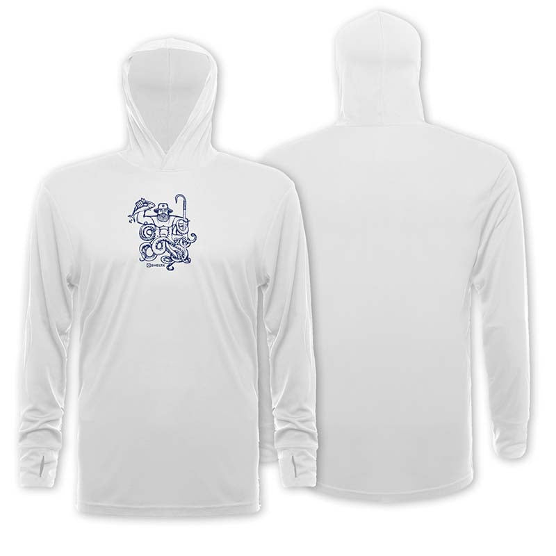 The Shelta L/S Travelr Hoodie 7 Seas in Foam White color