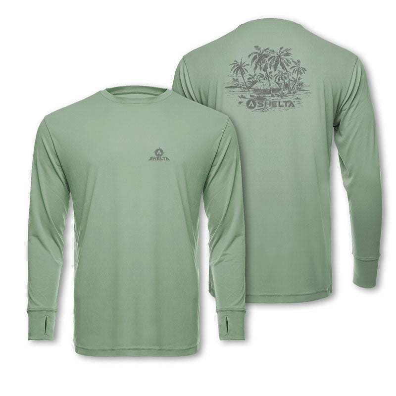 L/S Travelr Crew-Castaway-Sage Mint  color