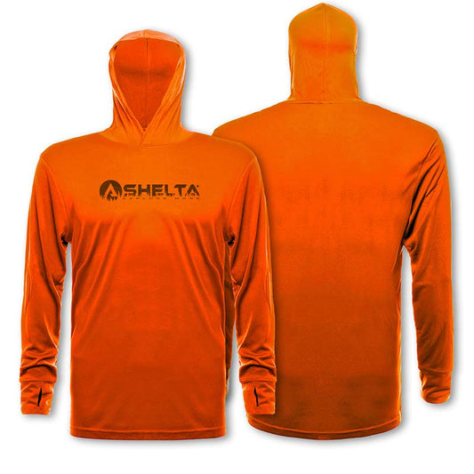 The Shelta L/S Travelr Hoodie Wilderness in Burnt Orange color