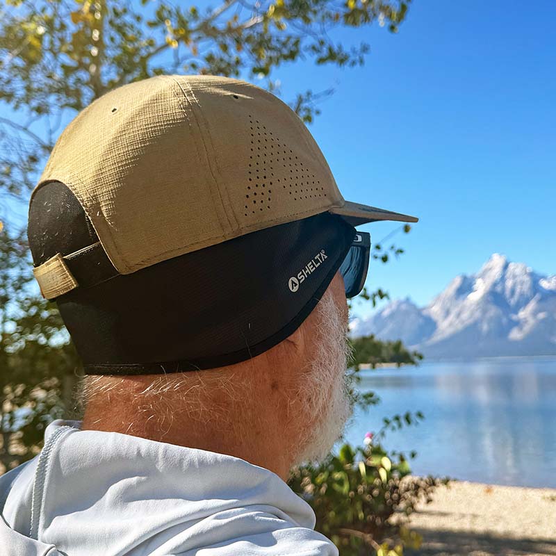 Back and side view of skull cap worn under cap