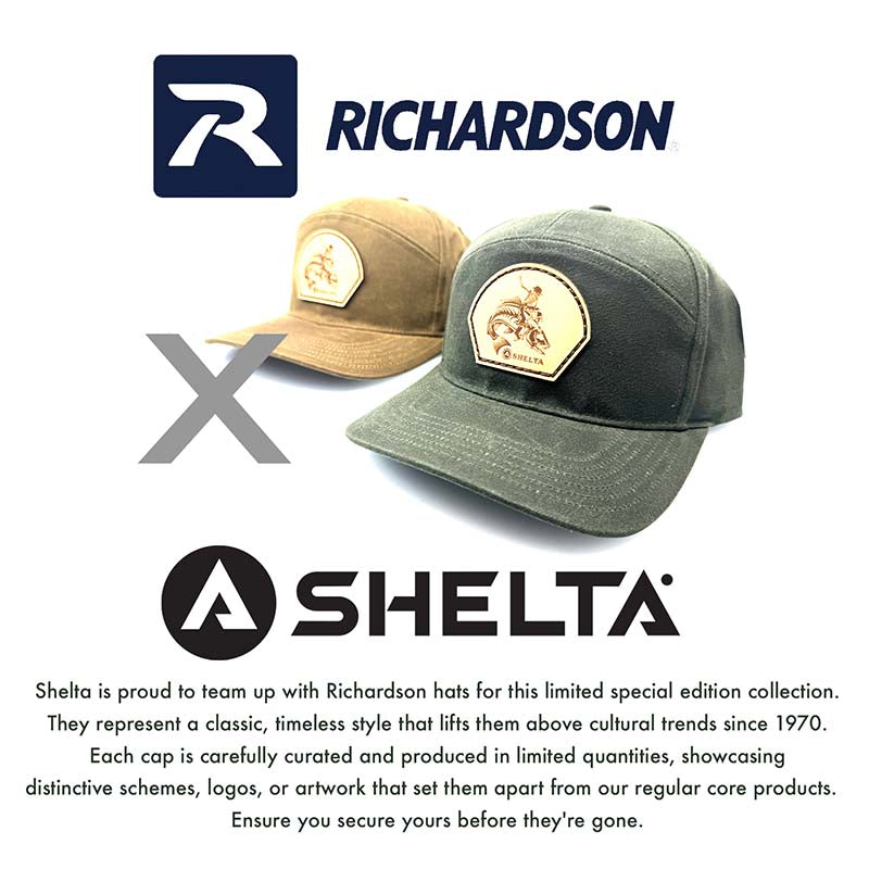 The Shelta Adventurer Cap In Orange with richardson logo
